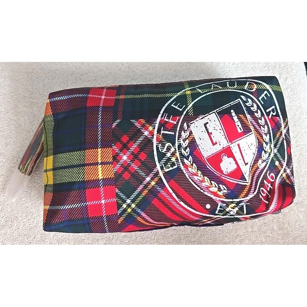 ESTÉE LAUDER TARTAN‎ PLAID COSMETIC BAG-NEW